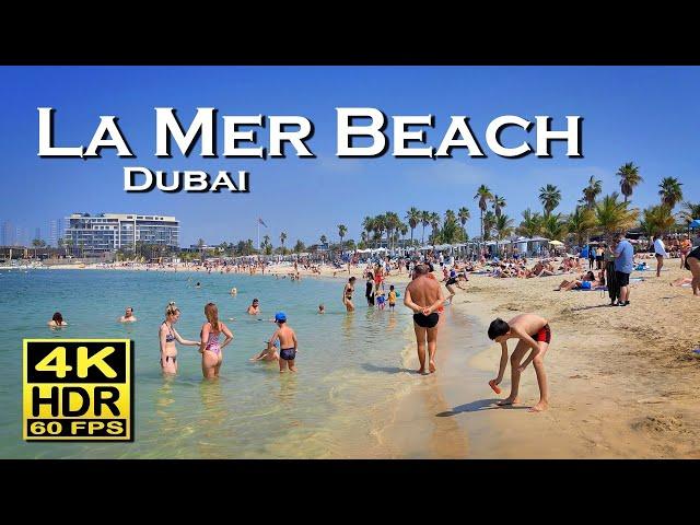 La Mer Beach  Dubai in 4K 60fps HDR Dolby Atmos  The best places  walking tour