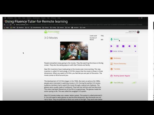 Fluency Tutor Student Instructions