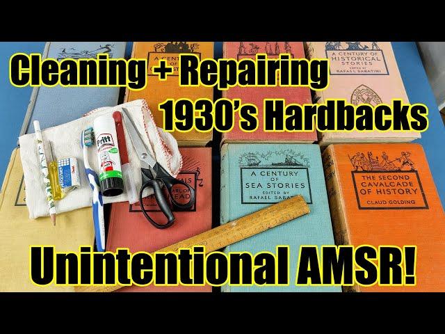 Cleaning + Repairing -  1930's  - A Century Of Hardback Book Series - My Best Unintentional ASMR!