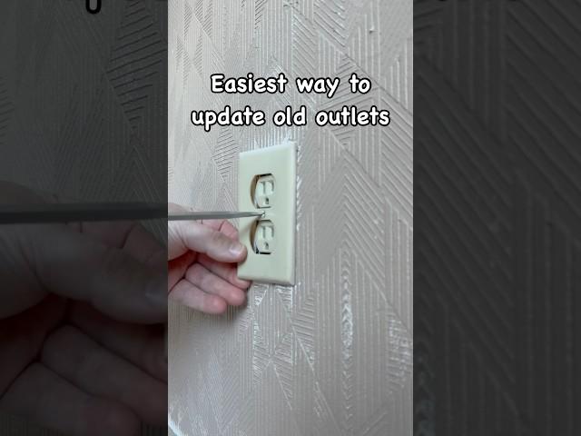 Easiest way to update your old outlets #homeimprovement #diy #electrician