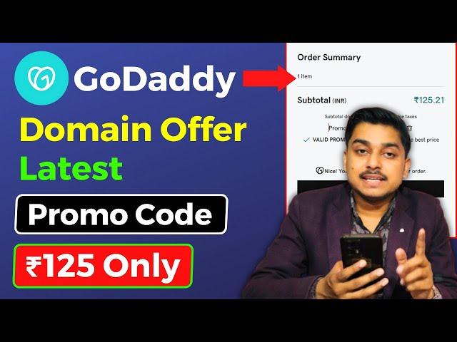 Godaddy Domain Offer Promo Codes 2024 || Get Godaddy Domain ₹125 Only