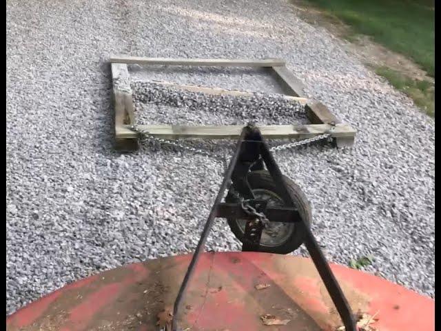 OldGuyDIY Best $40 No Weld Gravel Driveway Drag Leveler Plane, 2 pc 4x6 Post, Steel T Post, 2x4