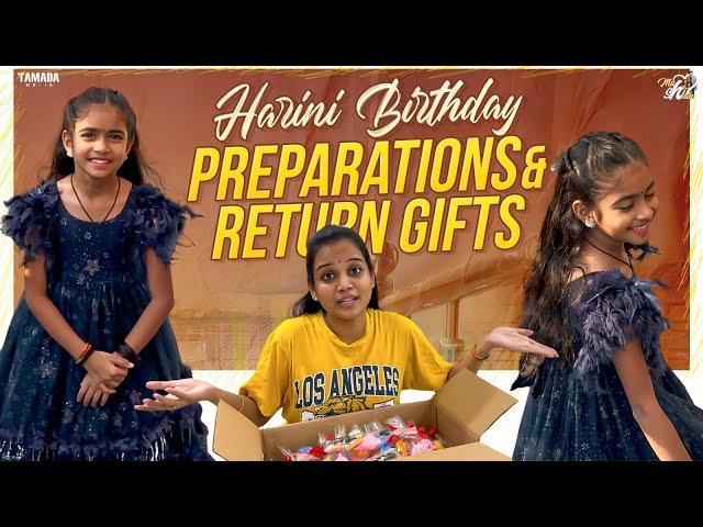 Harini Birthday Preparations & Return Gifts  || Mahishivan || Tamada Media