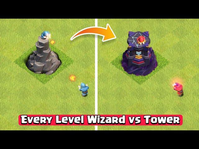 Every Level Wizard vs Wizard Tower! - Clash of Clans