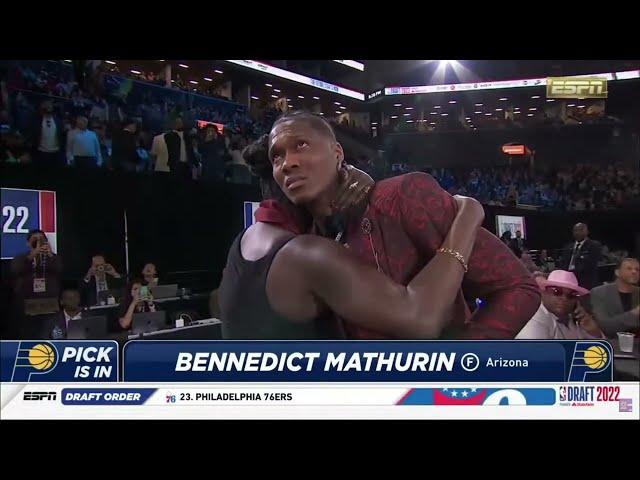 Indiana pacers draft Bennedict Mathurin with the 6th pick - 2022 NBA draft