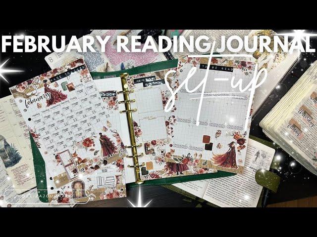 How I set up my Reading Journal for the month of February #stickers #journal #readingjourney #diy