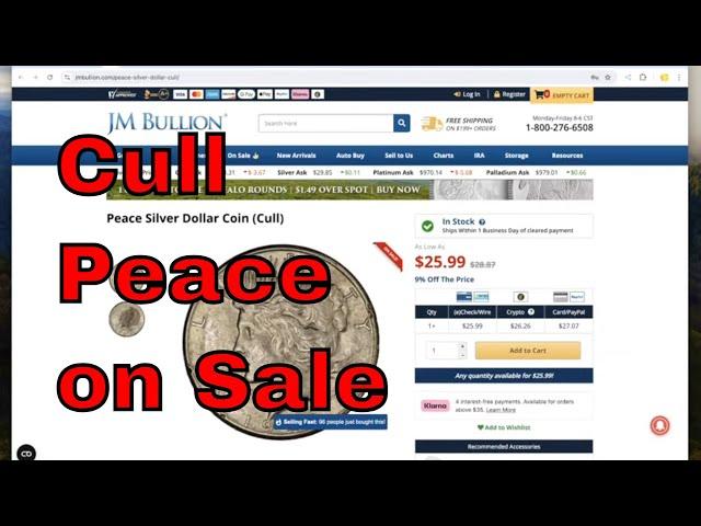 Best Silver Gold Deals of 8   22  CULL PEACE ON SALE