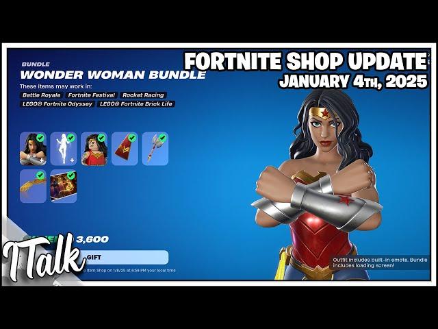 WONDER WOMAN IS BACK! Fortnite Item Shop [January 4th, 2025] (Fortnite Chapter 6)