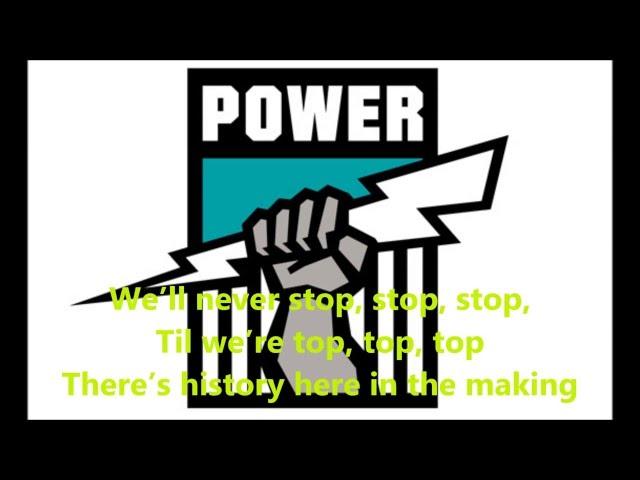 Port Adelaide Power theme song (Lyrics) AFL Sing-A-Long