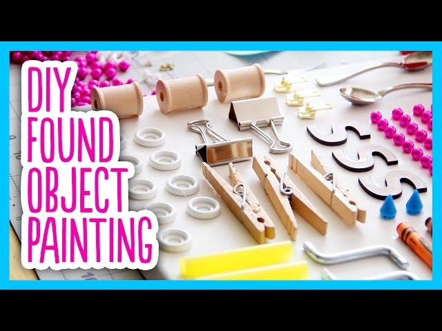 DIY Found Object Painting - Rejected Craft Supply Craft Challenge with SeaLemon