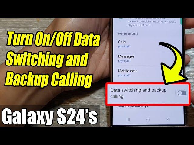 Galaxy S24/S24+/Ultra Data SOS! Fix Weak Signal with Data Switching (Android 14) [Turn It On/Off]