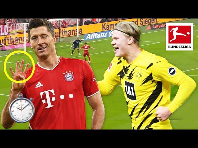 Top 10 Fastest 4 Goal Hauls | Haaland, Lewandowski, Jovic & Co.