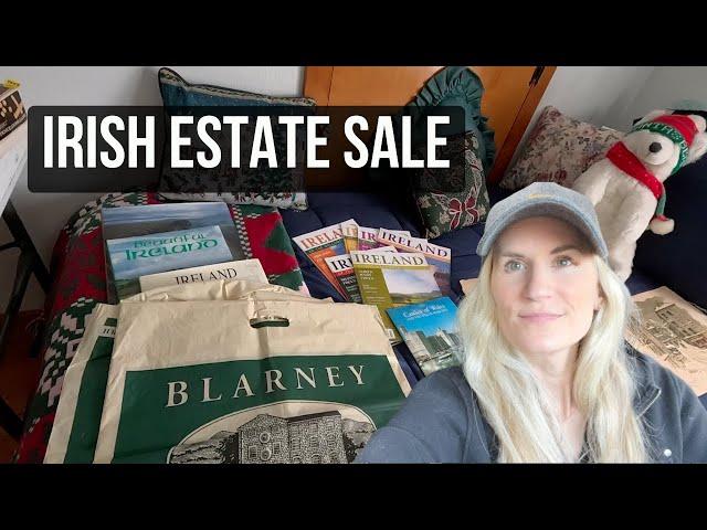 Irish Estate Sale on a Crowded Day One, Shop with me!