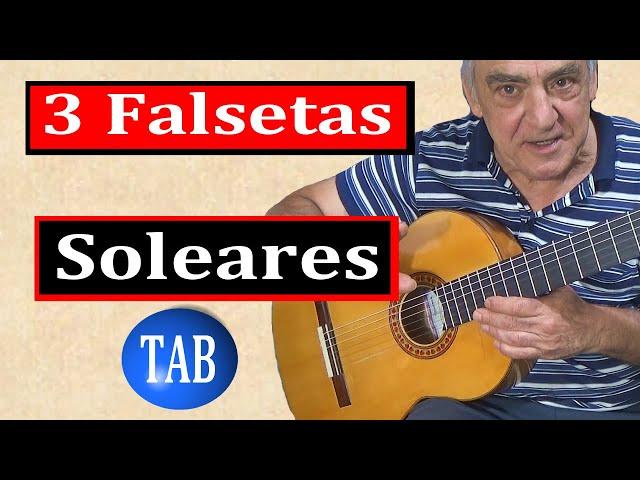 3 falsetas for Soleares - flamenco guitar tutorial - Tab