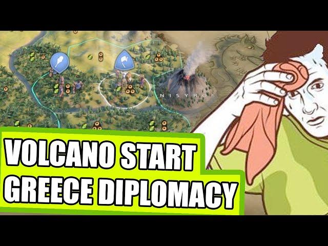 Volcano Starts are CURSED - Civ 6 Greece Diplomatic game