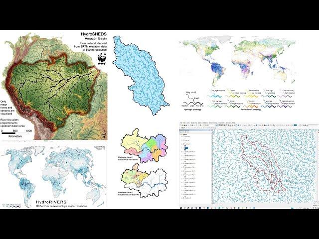 River, Basin, sub basin shapefiles for any area of the world