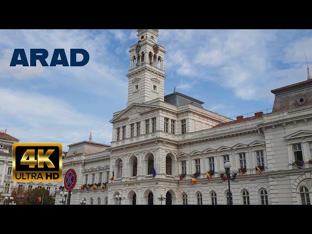 Arad, Romania Walking tour [4K video]