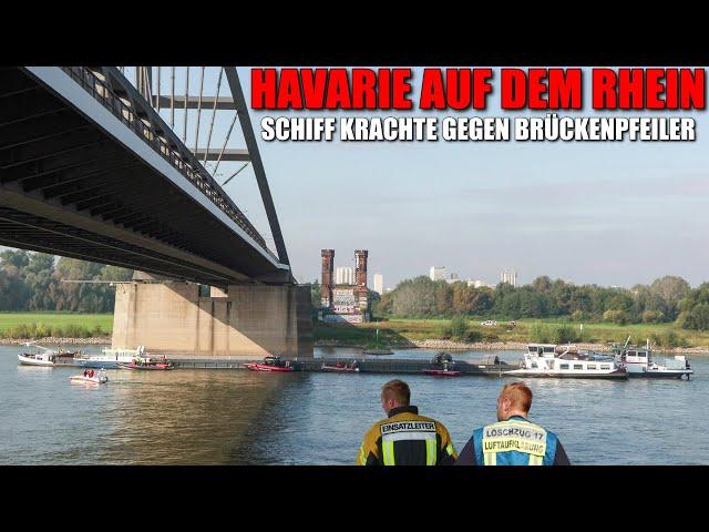 [BINNENSCHIFF KOLLIDIERTE MIT BRÜCKENPFEILER!] - Wassereintritt in Frachtraum ~ Havarie auf Rhein -