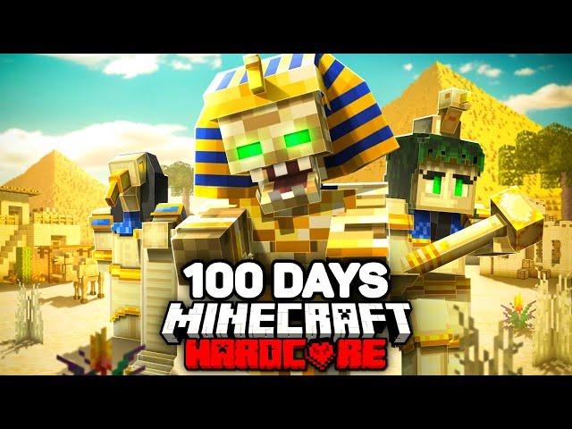 I Survived 100 Days in EGYPT in Hardcore Minecraft!