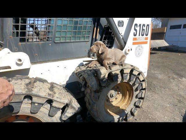 Changing a tire machine to a track machine