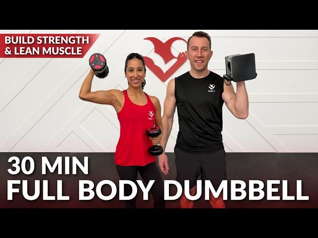 30 Min Full Body Dumbbell Workout at Home Strength Training - Weight Training for Women and Men