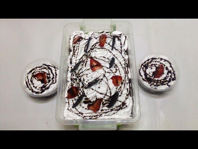 Chocolate delight with strawberry and orio biscuits #cakey bakey by ummay bilal