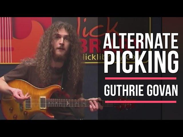 Guthrie Govan Alternate Picking Guitar Lesson Masterclass  | Licklibrary Guitar Lessons