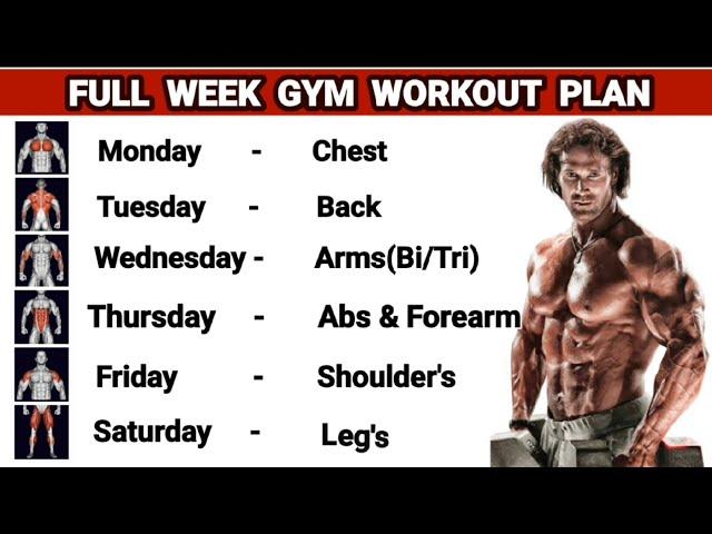 Full Week Gym Workout Plan | Perfect Plan for Best Results | Symmetrical Development |