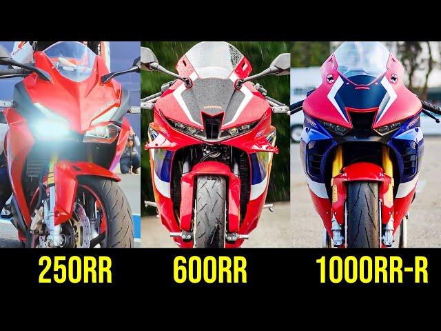 Honda CBR 150R , 250RR ,500RR ,600RR ,650R ,1000RR-R - Максимальная Скорость  !