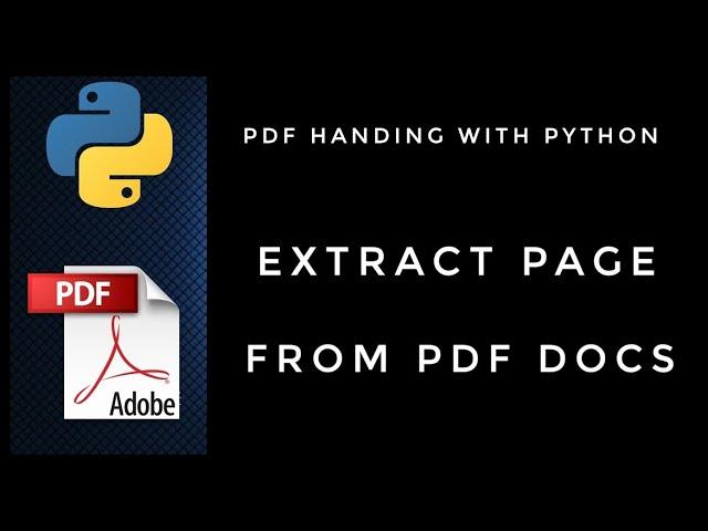 Extract PDF pages | PDF handling with python | #pyGuru