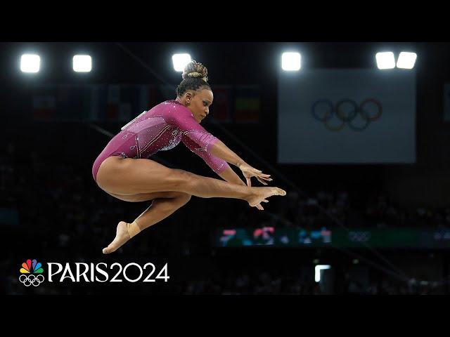 Rebeca Andrade gets her gold on final day of gymnastics at Paris Olympics | NBC Sports