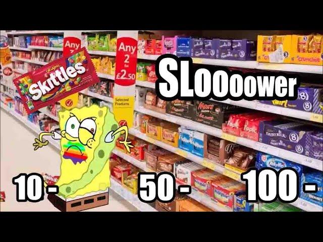 Skittles meme Spongebob Slower-Meme Mentom