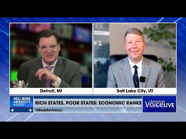 Utah Leads, New York Lags in 2025 Economic Outlook: Jonathan Williams on Real America's Voice