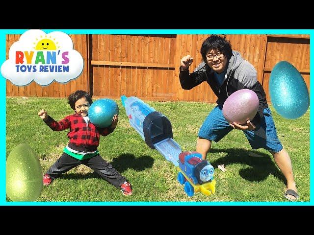 HUGE Easter Eggs Hunt Surprise Toys Challenge with Thomas and Friends