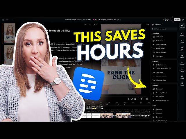 This AI Tool Saves Me 100+ Hours of Editing! [DESCRIPT AI TUTORIAL 2024]