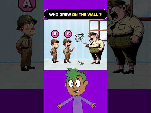Who frew on the wall ? #puzzle #brainteaser #quiz #logicpuzzle #mystery #logicpuzzle #riddle