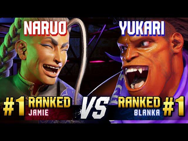 SF6 ▰ NARUO (#1 Ranked Jamie) vs YUKARI (#1 Ranked Blanka) ▰ High Level Gameplay