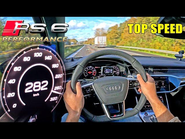 AUDI RS6 C8 PERFORMANCE // TOP SPEED on AUTOBAHN