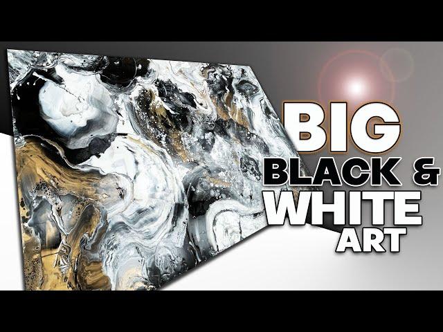 Stunning BLACK & WHITE painting - simple-to-learn technique!!