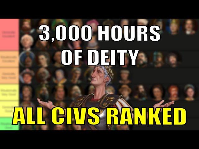 ALL CIVS Ranked After 3,000 Hours Of Deity Civ 6 Play - 2022 edition