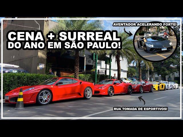 Nunca vi tanto CARRO ESPORTIVO junto em uma ÚNICA RUA em SÃO PAULO! E não era evento!