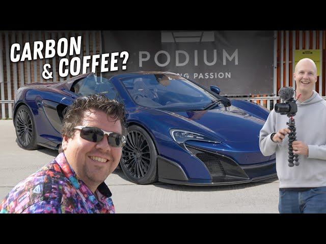 "Getting Coffee" At Podium Place In A McLaren 675LT MSO Carbon Series | Ft. @seenthroughglass
