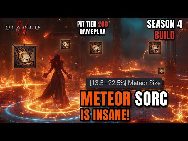 NEW METEOR SORC IS INSANE for the ENDGAME! Season 4 Diablo 4