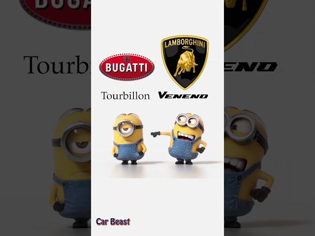 Bugatti Tourbillon vs Lamborghini Veneno | Minions Style ASMR | Funny Car TikTok Compilation#car