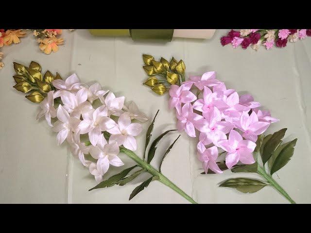 DIY| How To Make satin Ribbon Flower | flower Bouquet #satinribbonflowers