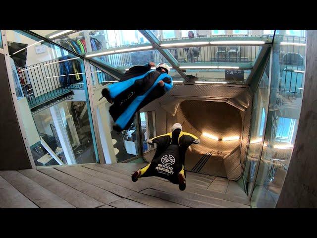 Trying our new TFX at Indoor Wingsuit