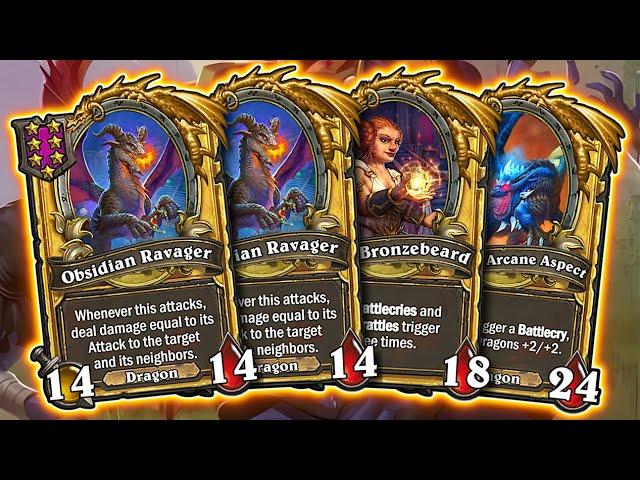 INSANE Dragon Highroll! | Hearthstone Battlegrounds