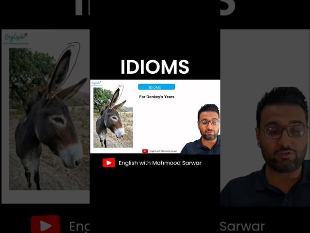 "For donkey's years" ️| Idioms made fun #idioms