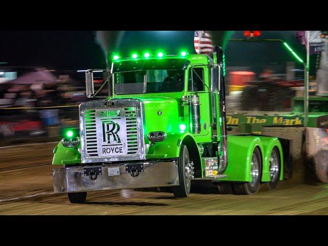 Heavy Hauling Behemoths Battle The Sled in OSTPA Pro Stock Semi Pulling action. Dragway 42 Fall 2024