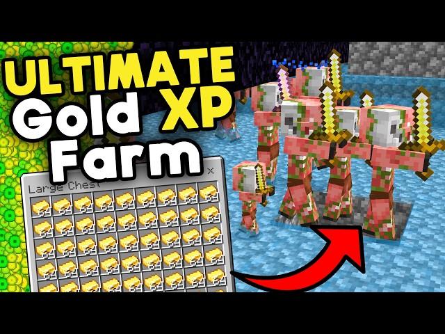 ULTIMATE Gold XP Farm Minecraft Bedrock 1.21 (2025)
